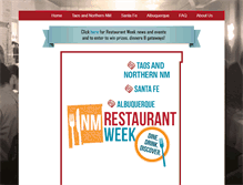 Tablet Screenshot of newmexicorestaurantweek.com