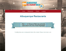 Tablet Screenshot of albuquerque.newmexicorestaurantweek.com